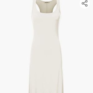 White Racerback Summer Dress